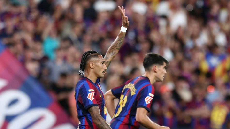  Com gol de Raphinha, Bar&ccedil;a vence Athletic Bilbao (2-0) e assume lideran&ccedil;a na estreia de Rodri 
