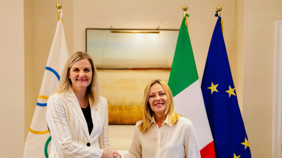 Meloni vede presidente Cio a New York, punto su Milano-Cortina