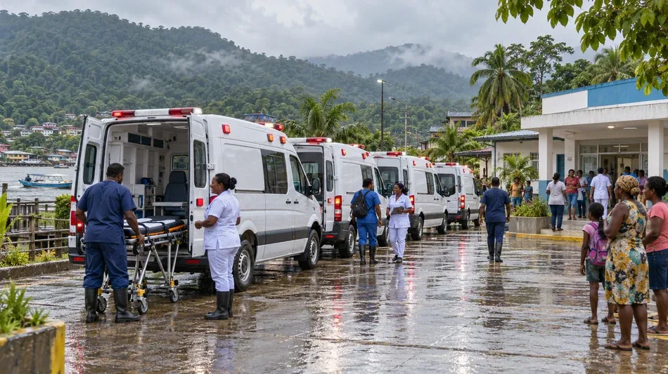  Choc&oacute; recibe nueve ambulancias y proyecta hospitales en 11 municipios 