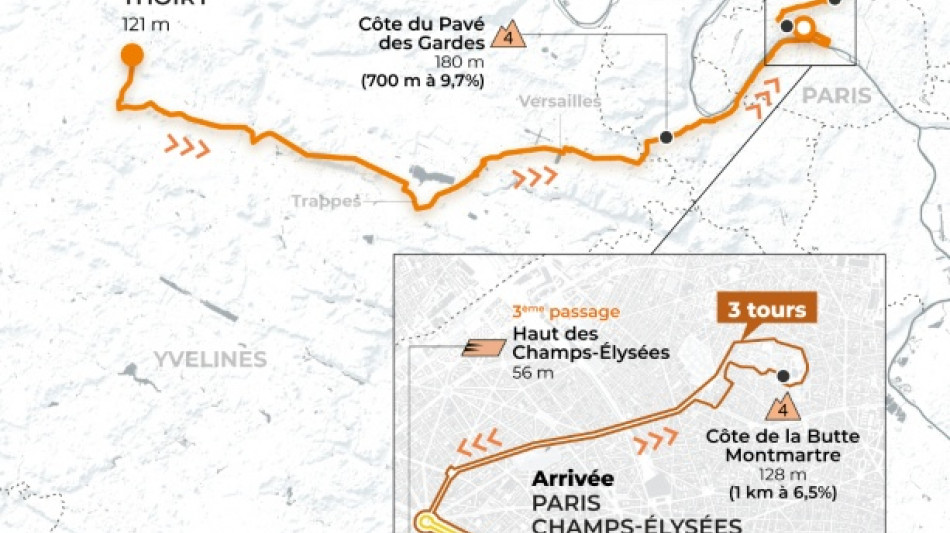  La 21e &eacute;tape du Tour: terminus sur les Champs-&Eacute;lys&eacute;es en passant par Montmartre 