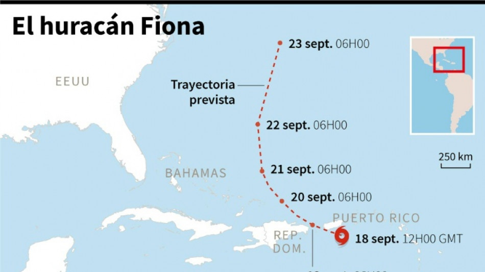 La tormenta Fiona se convierte en hurac&aacute;n al acercarse a las costas de Puerto Rico