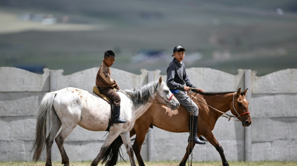  Mongolia's child jockeys ready to race in annual festival 