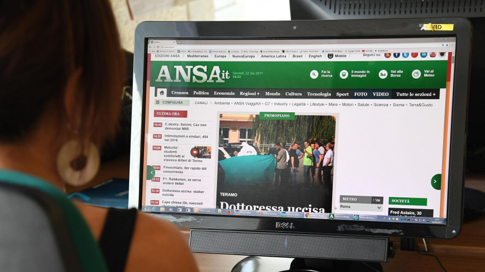 Rapporto Reuters, l'ANSA ancora prima per affidabilit&agrave;