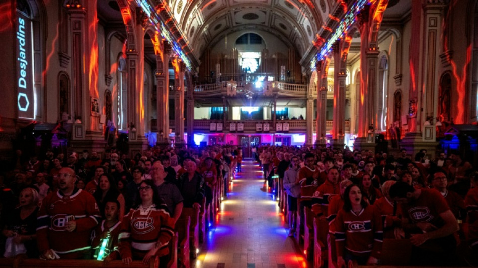  'Hockey is religion': Montreal fans pack church for playoff push 